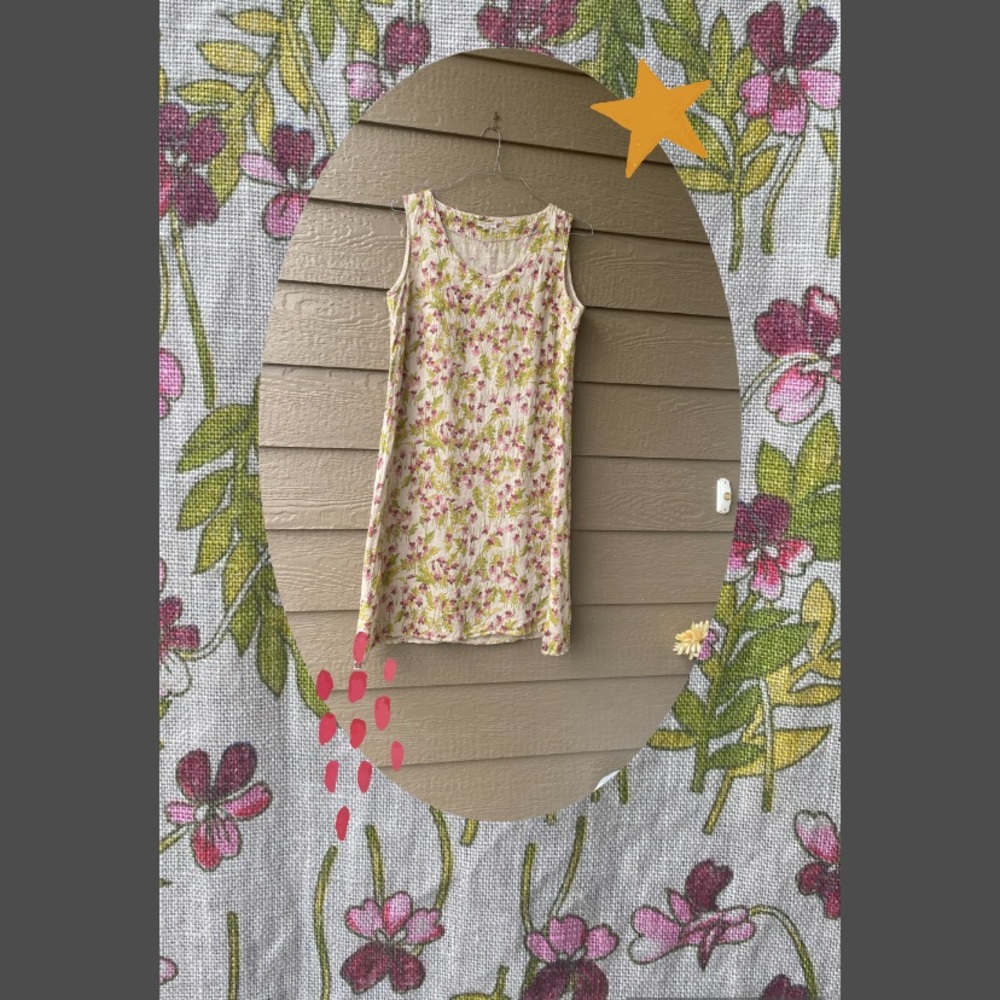 Marisa & Marie 100% Linen floral tank dress